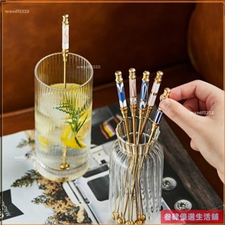 ✔臺灣發貨+免運》304不鏽鋼長柄攪拌棒 輕奢可愛咖啡奶茶冷飲調酒器攪拌棒勺