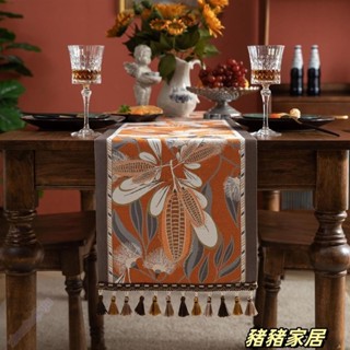 品質保障·桌旗 歐式輕奢高檔桌旗 電視櫃桌布 餐廳餐邊櫃蓋布 客廳茶几餐桌長條檯布 流蘇桌旗 吊穗桌巾 刺繡桌旗 長桌旗