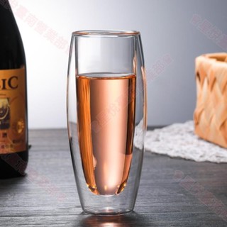 新竹出貨♕耐高溫雙層玻璃杯 香檳杯 紅酒杯 咖啡品鑒杯 聞香杯 鑒賞杯