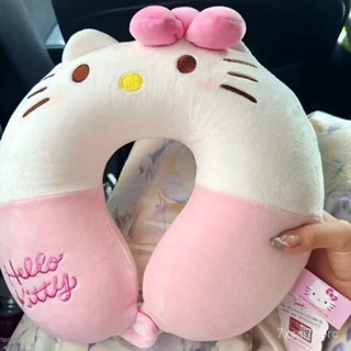 🔥熱賣ᴴᴼᵀ🔥 護頸 ins少女心粉色動漫凱蒂貓u型枕多功能護頸枕旅行便攜護頸圈午睡枕