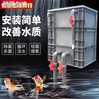 🔷優恩生活商行🔷過濾箱 魚池過濾器 魚缸過濾器周轉箱過濾盒三合一水循環過濾系統自製 diy上置滴流盒