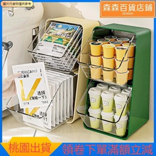森森精選 咖啡膠囊收納 咖啡包收納盒 茶包收納盒 零食收納 廚房收納 桌上收納桌麵透明茶包收納盒帶蓋亞剋力咖啡膠囊茶葉零