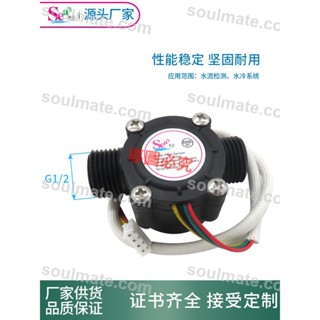 店長推薦/恆溫熱水器水流量傳感器/4分 DN15管流量計，帶溫度感應 廠家直供/聊聊客服開發票/量大有優惠/soulma