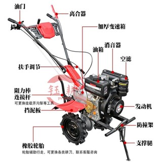 【現時補貼中*前8名特價】微耕機 旋耕機 新型柴油大功率旋耕機多功能開溝除草耕田機農用犁地耕地機