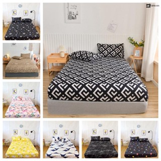 🚛臺灣發出🚛雙人床包INS風植物印花 有鬆緊帶 床笠 親膚棉床罩 透氣 保潔墊 單人/標準雙人/加大/特大床包 枕頭