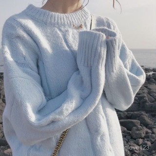 🌷臺灣出貨🌷Glove 毛衣女 寬鬆外穿套頭 可愛慵懶 2023新款 秋冬洋氣 韓係學生圓領 針織衫 上衣女 長袖T恤