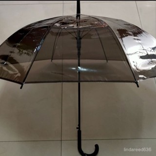 「巧思家居」 大雨傘 雙人傘 直傘 半自動傘 長傘 遮陽傘黑色透明趣味黑色雨傘清新個性創意長柄傘透明傘