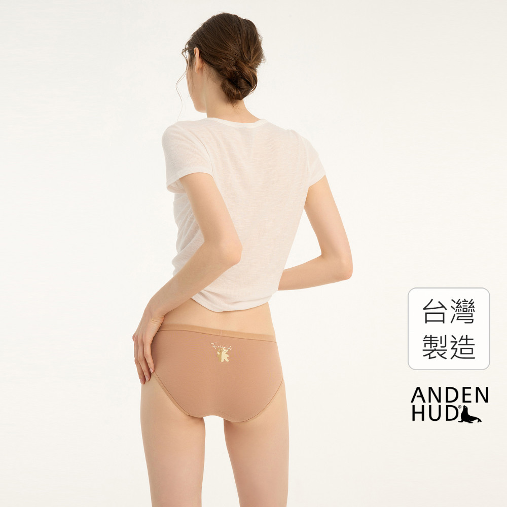 【Anden Hud】抗菌系列．低腰三角內褲(赤茶橙-朋友熊熊) 純棉台灣製