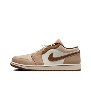 正品NIKE AIR JORDAN 1 LOW SE 男休閒鞋 運動鞋 喬丹咖啡白-HF5753221