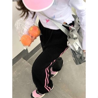 【優質正品】長褲 潮流美式甜辣高街運動褲女國潮寬鬆百搭秋季休閒褲ins潮酷直筒闊腿褲