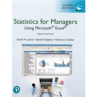 [華通書坊]Statistics for Managers Using Microsoft Excel, Global Edition 9/e LEVINE 9781292338248