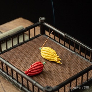 ✨星星百貨✨佛手瓜茶寵擺件可養紫砂模擬水果禪意線香插香道香座創意家居裝飾
