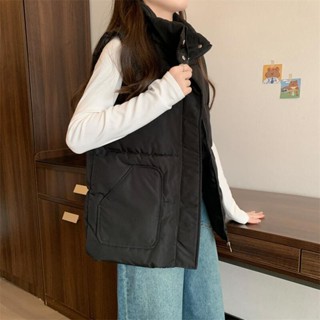 大尺碼外套 背心外套 冬天馬甲 羽絨背心女 羽絨外套 外穿背心 新款羽絨棉服馬甲女短款百搭洋氣休閑時尚背心馬夾寬松外穿潮