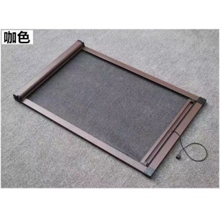 可開票定製鋁合金隱形金剛網紗窗免打孔家用防蚊上下伸縮折疊捲筒式紗窗-x1g9egxvbp