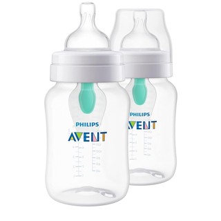 PHILIPS 飛利浦 AVENT 防脹氣 嬰兒奶瓶,附 AirFree 排氣孔(266毫升) 2入