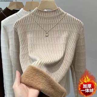 熱賣爆品👍針織毛衣🌷高品質半高領加絨加厚毛衣女秋冬季一體絨打底衫內搭2023新款洋氣