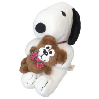 【現貨】小禮堂 Snoopy 史努比 絨毛玩偶娃娃 (抱熊款)