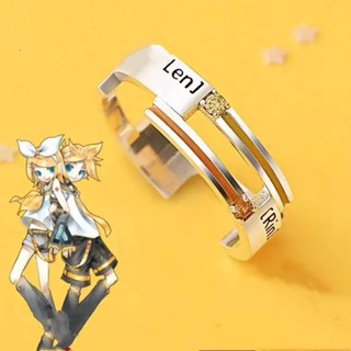 臺灣🎁動漫戒指 動漫周邊 ins初音末萊鏡音雙子戒指二次元動漫周邊鏡音鈴指環925銀飾品 cos戒指 動漫角色戒指