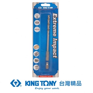 KING TONY 金統立 專業級工具雙溝六角柄不鏽鋼鑽頭4.0mm KT7E12140-1