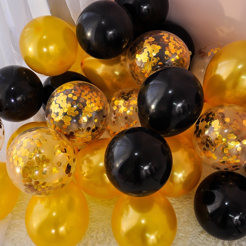 299元出貨 生日派對 生日氣球 婚禮氣球 氣球拱門 求婚 告白 生日佈置 派對氣球透明亮片氣球婚房裝飾金色銀色女方房間