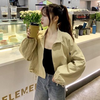 GALA衣櫥 港風複古網紅外套女短款學生韓版寬鬆BF秋季新款小個子棒球服夾剋