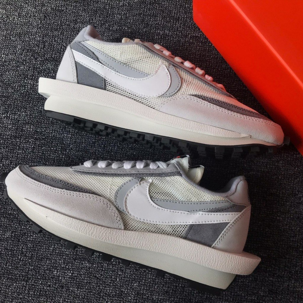 Sacai x Nike LDV Waffle 解構 灰白 男女同款 跑步鞋 BV0073-100