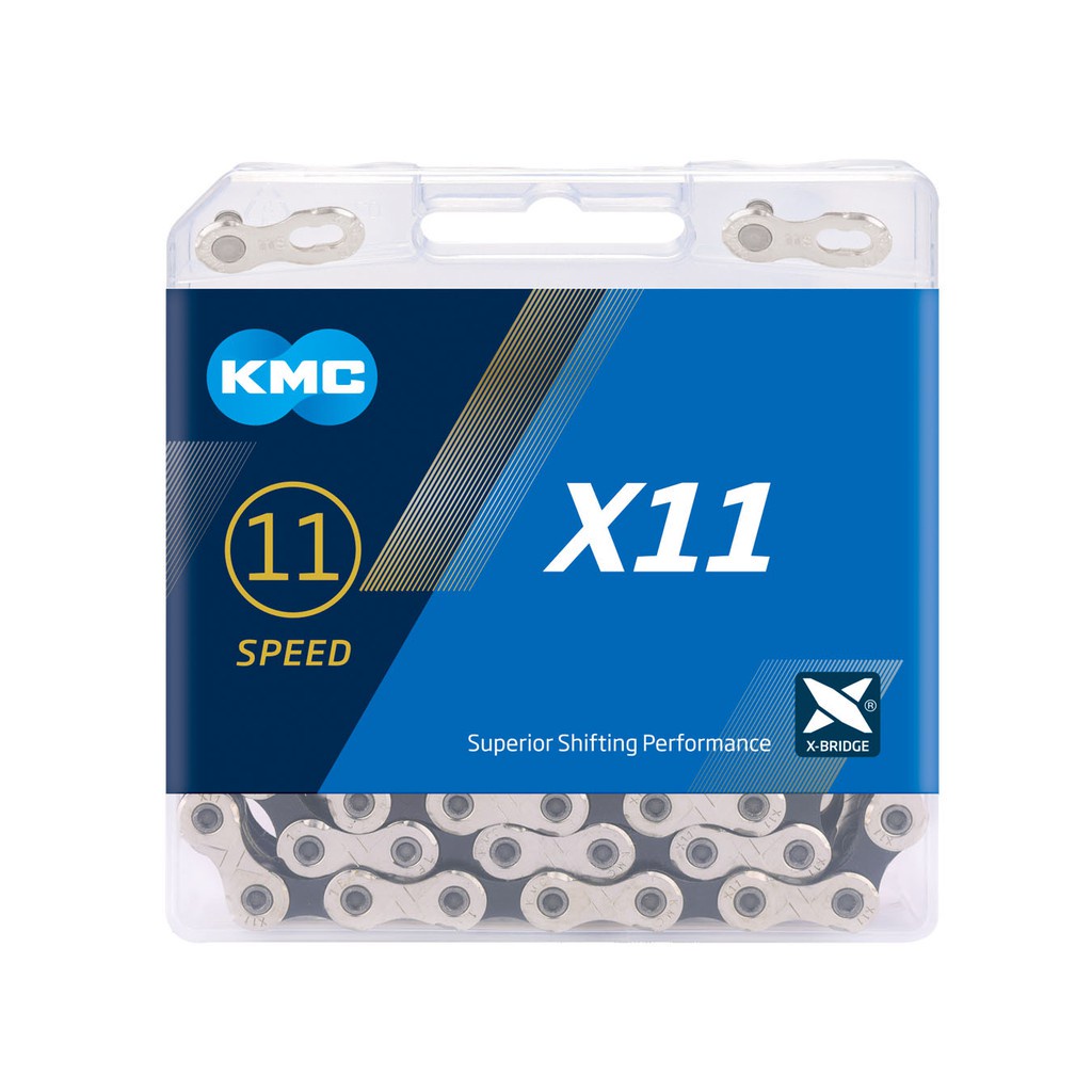 KMC X11-NPBK-銀黑 鏈條-崇越單車