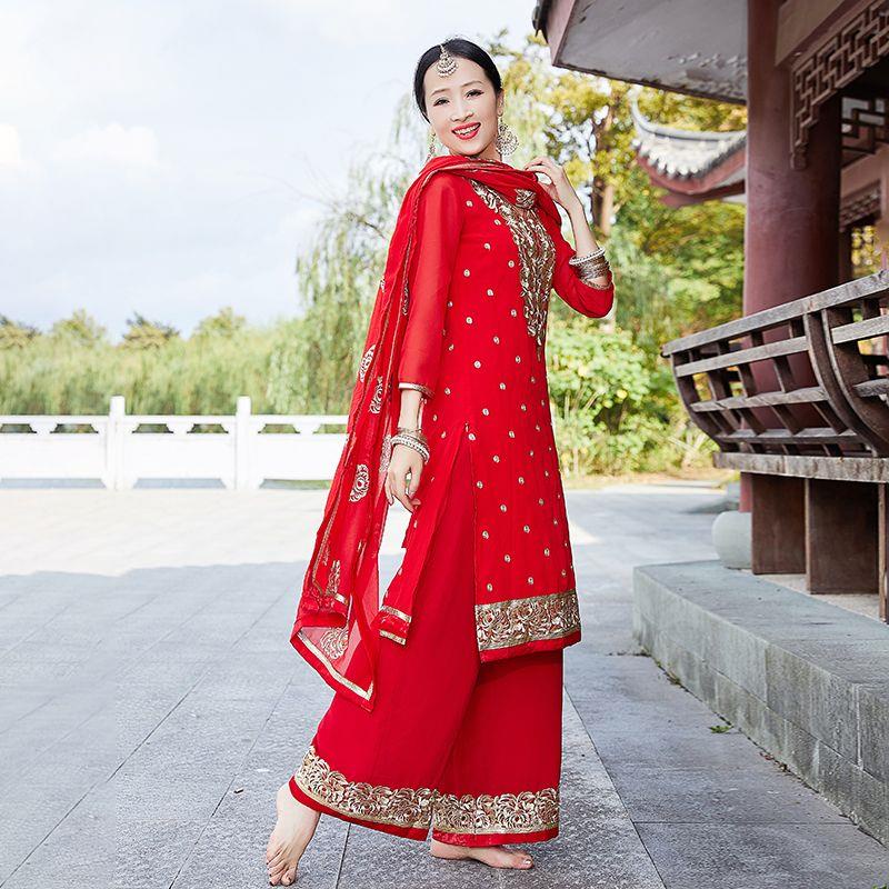 依曼印度服裝女旁遮比表演服尼泊爾巴基斯坦異域風情日常民族服飾