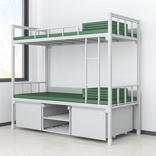 雙人床 上下床 宿捨床 雙層床 2014款製式營具雙層床帶儲物加厚鋼製單人內務櫃幹部單人床學習桌
