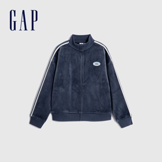 Gap 男童裝 Logo印花立領長袖外套-海軍藍(810797)