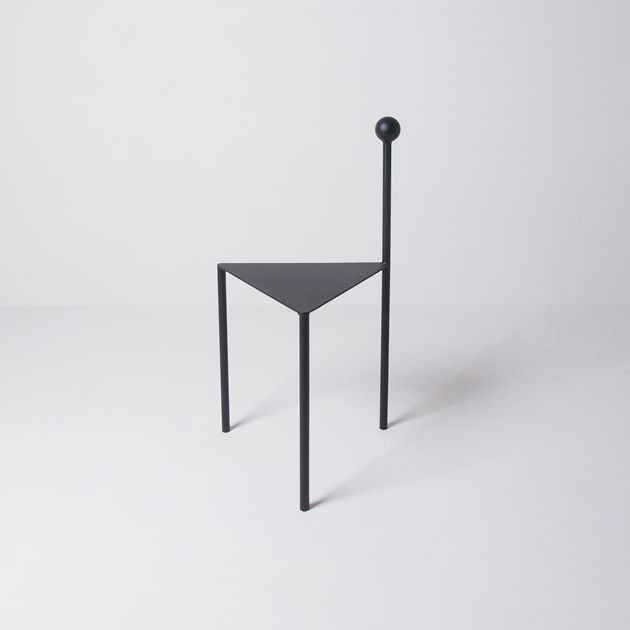 椅子 餐椅 餐桌椅 簡約現代個性金屬餐椅異型創意三角椅極簡傢具設計師網紅藝術凳子