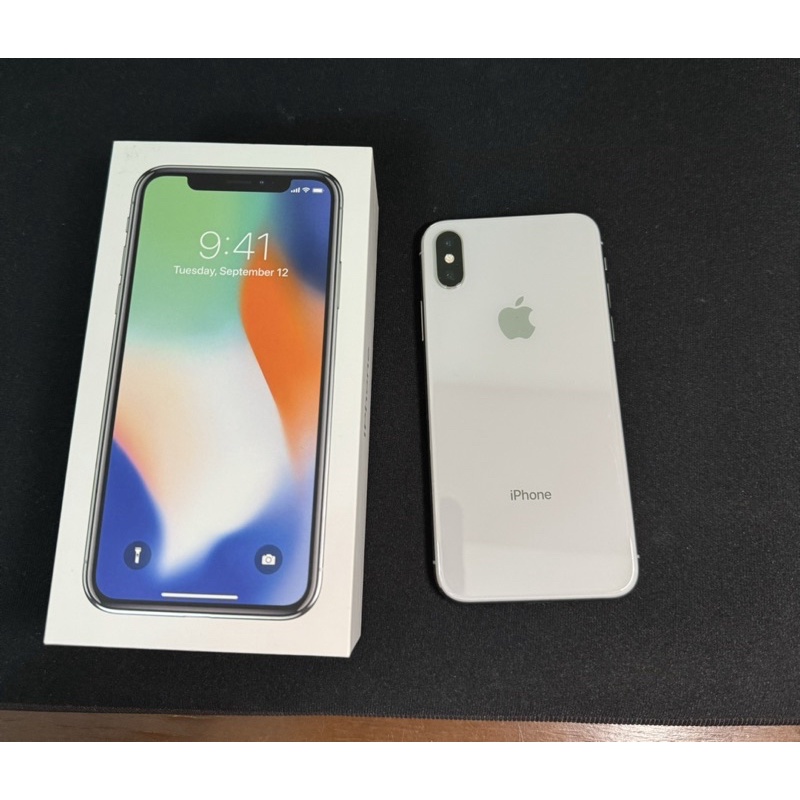 iphone X 256g 白色  二手附盒 全新耳機豆腐