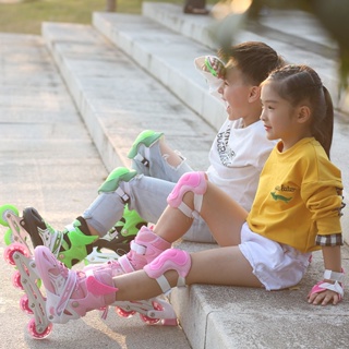 溜冰鞋 兒童 女孩 女童 初學 直排輪 裝備 全套裝 輪滑鞋 小學生 滾輪滑 冰鞋 兒童直排輪滑 小學生裝備