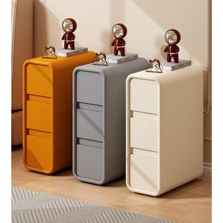 免運小型床頭櫃 現代簡約實木迷你櫃子 超極窄櫃 窄邊櫃 小巧奶油風夾縫櫃 床邊櫃