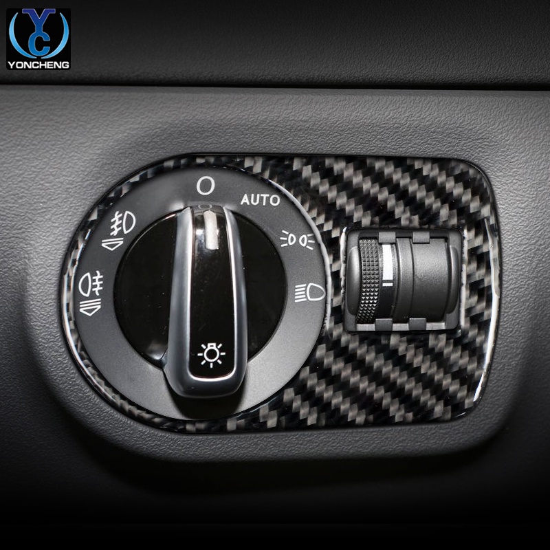 AUDI 奧迪TT配件改裝R8碳纖維內飾中控臺點火裝置大燈開關面板飾貼