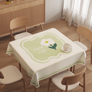 台灣熱賣 正方形pvc桌布防水防油防燙免洗小清新方桌臺布塑料餐桌墊