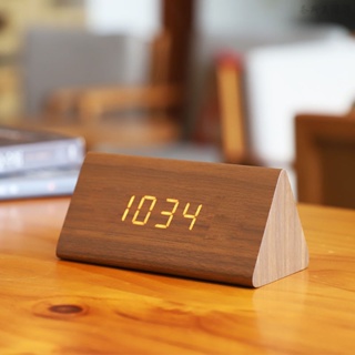 【最低價】鬧鍾木質 LED 電子 數字時鍾 桌麵 木頭時鐘 簡約時尚 電子鬧鐘 木質時鐘 日期 溫度 迷你鬧鐘 LED
