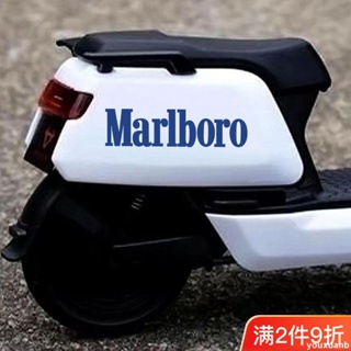 車貼🧡💛Marlboro萬寶路個性裝飾車貼美化電動車摩托車貼紙改裝文字貼