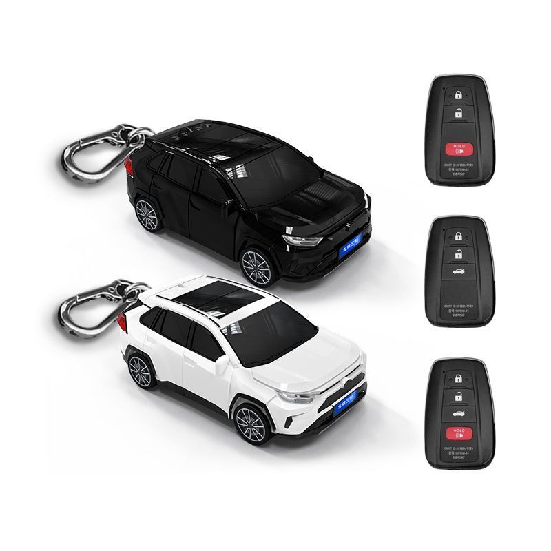 廠商直發🌷●☁□適用於豐田RAV4鑰匙套智靈鳥汽車模型鑰匙保護殼扣帶燈光個性禮物