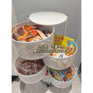 （免運費）宿捨帶輪置物架 免安裝帶輪置物架 零食置物架 客廳置物架 旋轉收納架 廚房果蔬菜籃子收納櫃箱 收納盒 推車架子