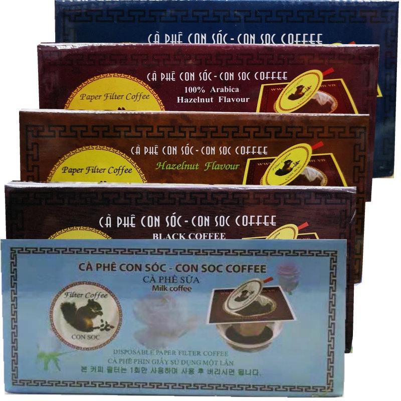 越南原裝CON SOC松鼠掛耳咖啡粉100g純正醇香滴漏咖啡粉