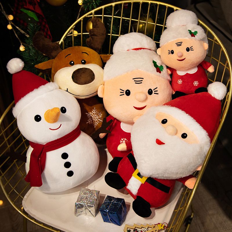 聖誕節 聖誕老人 麋鹿公仔 麋鹿娃娃 玩偶 抱枕 毛絨玩具 聖誕雪人 公仔娃娃 禮物 裝飾小禮品 擺件 節日禮物