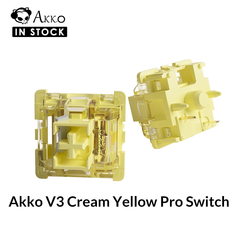 ♤[2 件裝 90 個] Akko V3 奶黃軸 Pro , 帶穩定防塵蓋, 用於