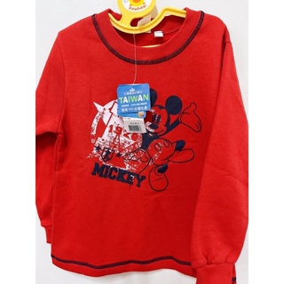 迪士尼Disney 米奇童紅長袖上衣130cm