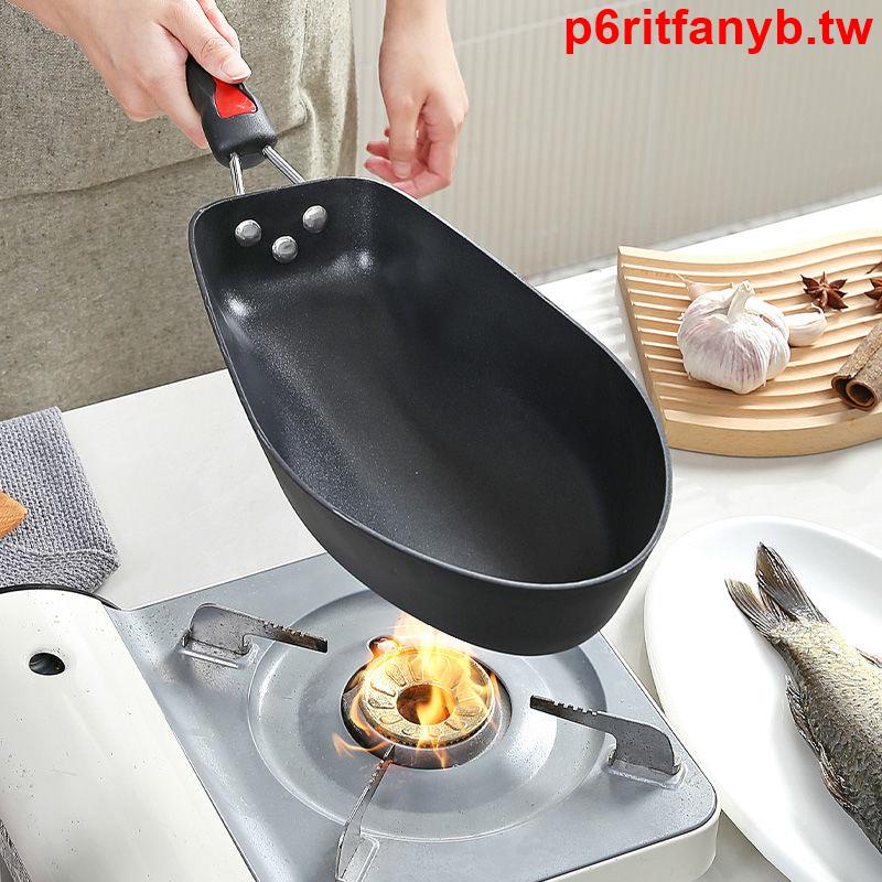 @r#全新熱銷#3d魚鍋烤魚專用鍋魚形鐵板燒盤家用多功能烤魚盤新款鑄鐵長方形
