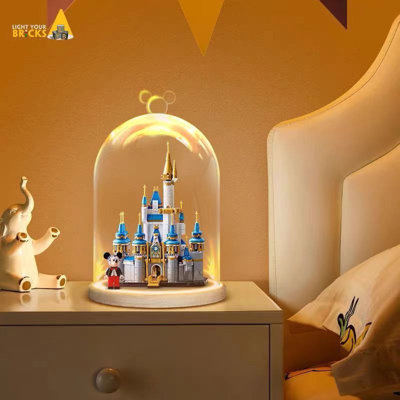 熱銷#LYB適用樂高40478迷你迪士尼城堡展示盒收納罩積木防塵玻璃罩#台灣新百利