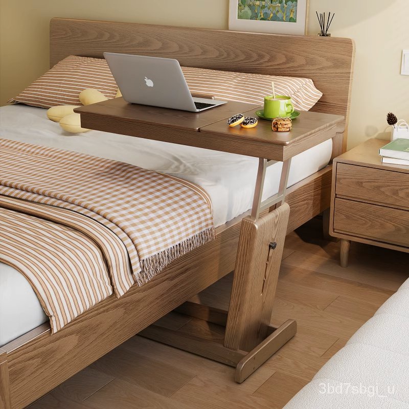 床邊桌 實木筆記本電腦桌子 小戶型臥室 折疊陞降 懶人床上書桌