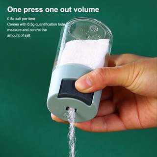 Metering Salt Dispenser Bottle Sugar Shaker Push Type Condim