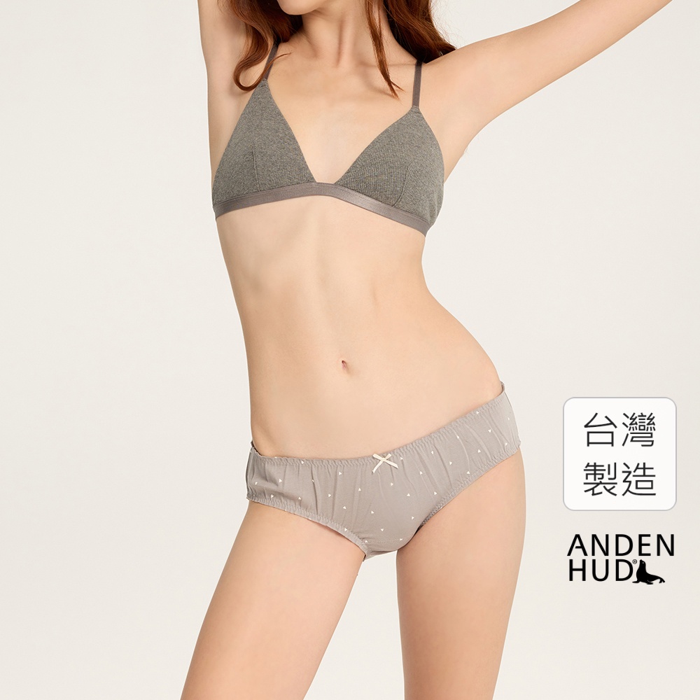 【Anden Hud】天氣心情．花苞中腰三角內褲(和平灰-好心情) 純棉台灣製