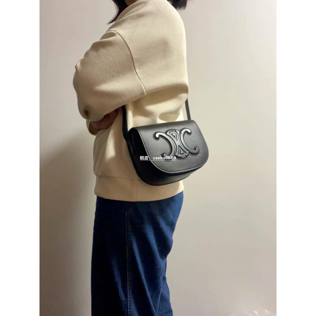 二手celine 2022春夏folco馬鞍包 單肩斜挎包